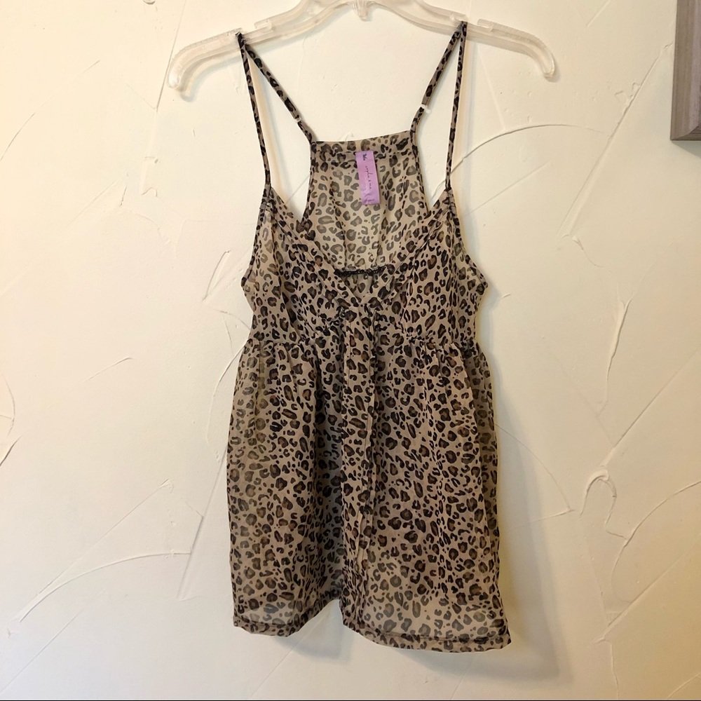 ⭐️Forever 21 Leopard Print Silky Top S